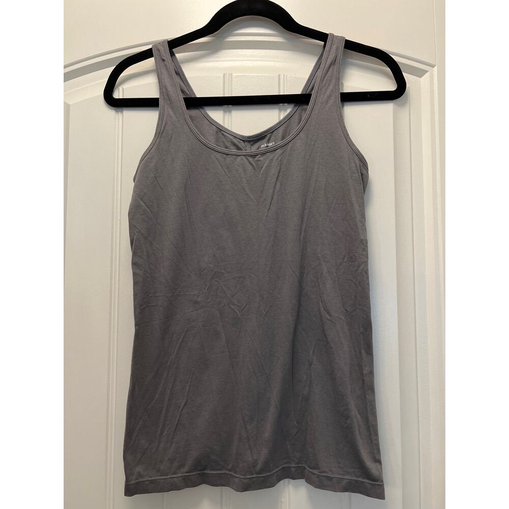 Old Navy Women’s Sleeveless Soft Scoop Neck Pullover Fitted Tank Top Size S Gray
